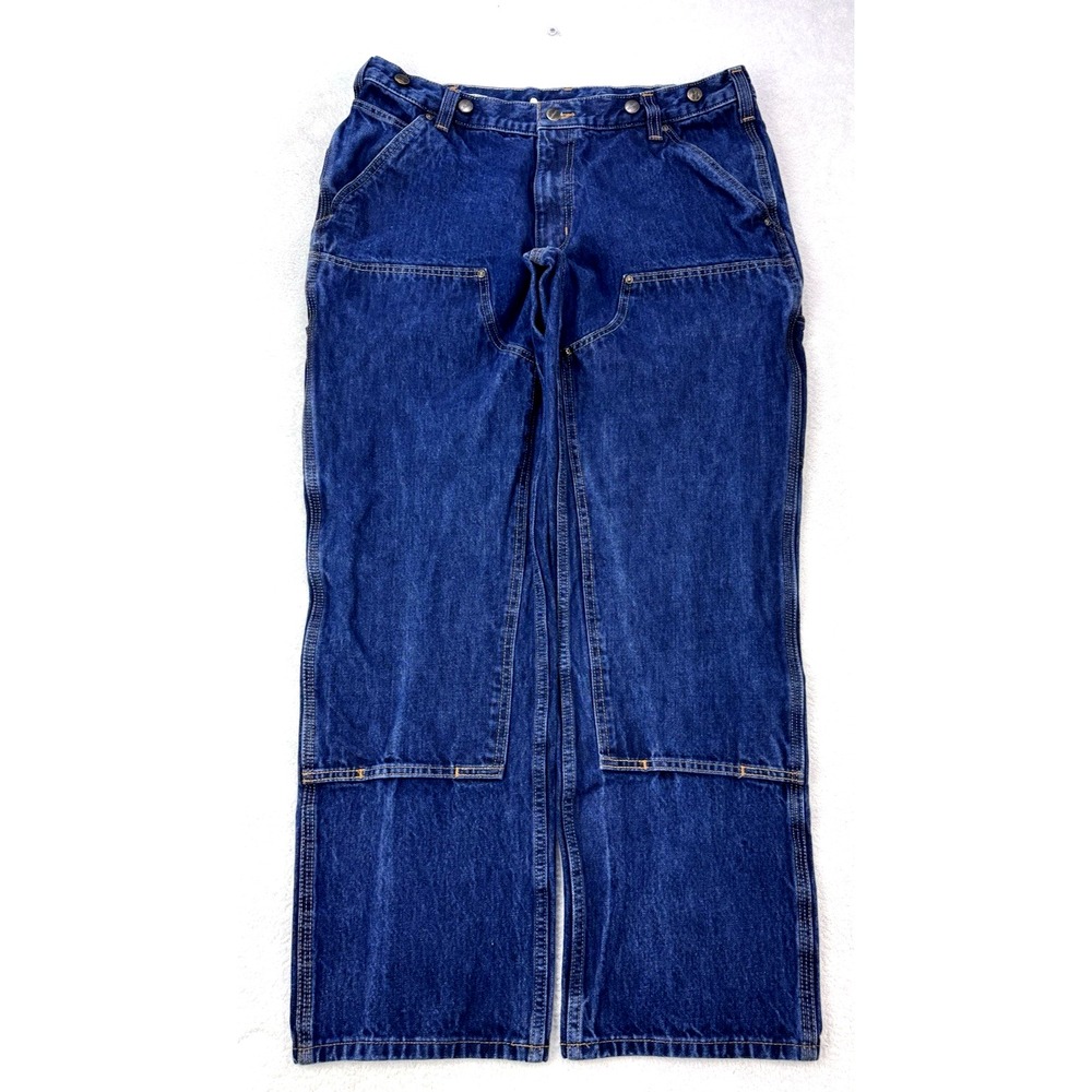 Carhartt Double Knee Utility Logger Jeans Relaxed Fit 36x30 Rugged Flex BD3890-M